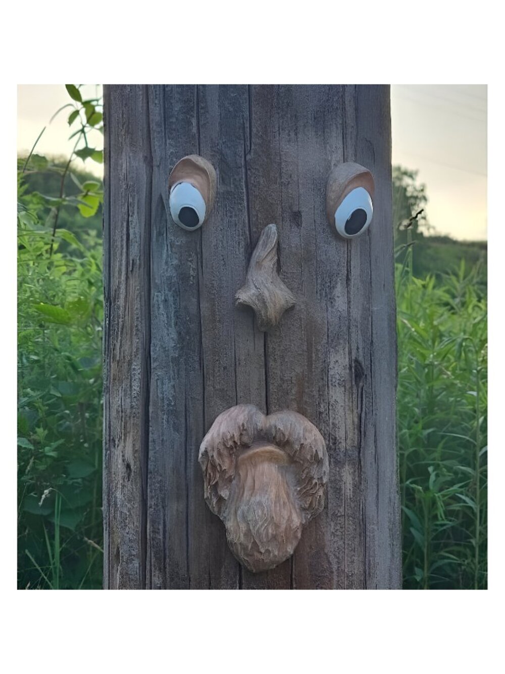 Tree Face Outdoor Statues Old Man Tree Hugger Bark Ghost Yard Art Garden